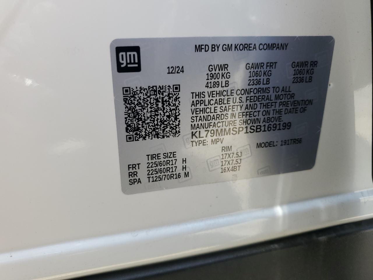 CHEVROLET TRAILBLZR 2025 VIN KL79MMSP1SB169199 photo 12