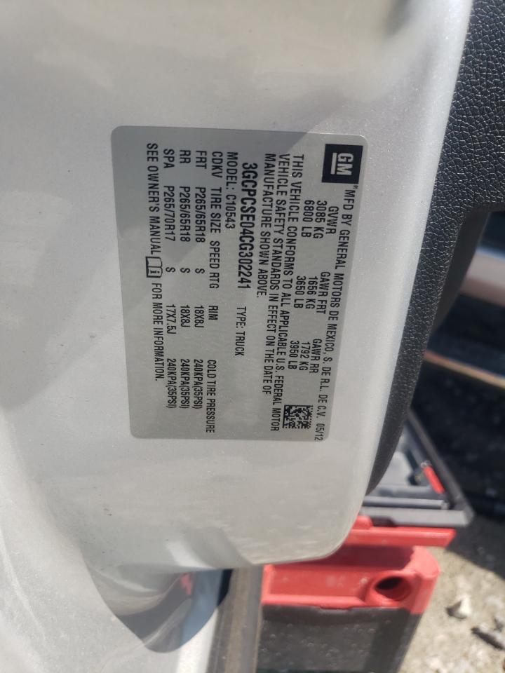 CHEVROLET ALL Models 2012 VIN 3GCPCSE04CG302241 photo 12