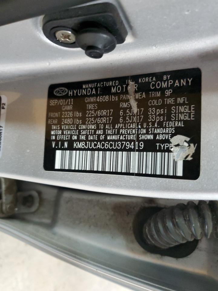 HYUNDAI TUCSON 2012 VIN KM8JUCAC6CU379419 фото 13