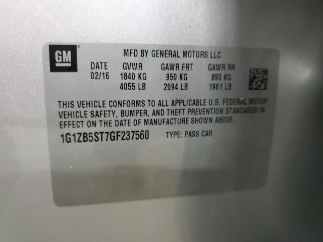 2016 CHEVROLET MALIBU LS