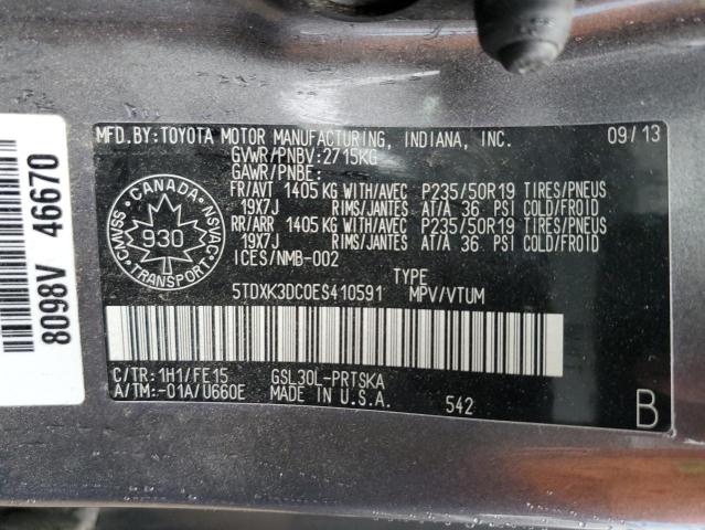 2014 TOYOTA SIENNA SPORT