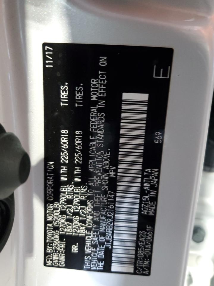 2018 Lexus Nx 300 Base VIN: JTJBARBZ9J2161147 Lot: 60002565