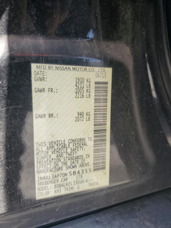 NISSAN ALTIMA 2013 VIN 1N4AL3AP7DN584355 фото 12
