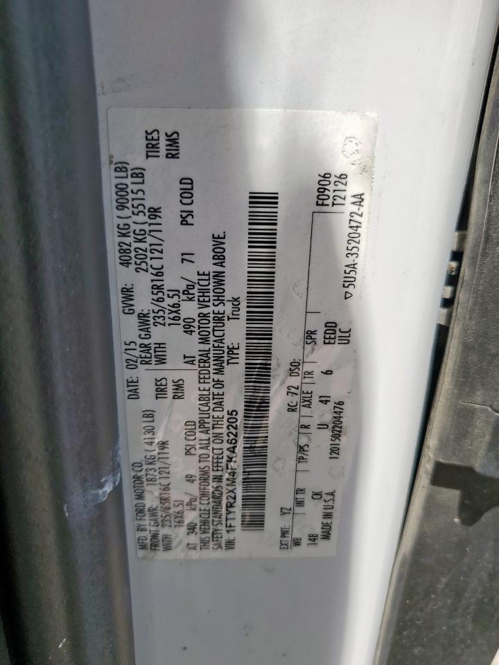 FORD TRANSIT 2015 VIN 1FTYR2XM4FKA62205 photo 12