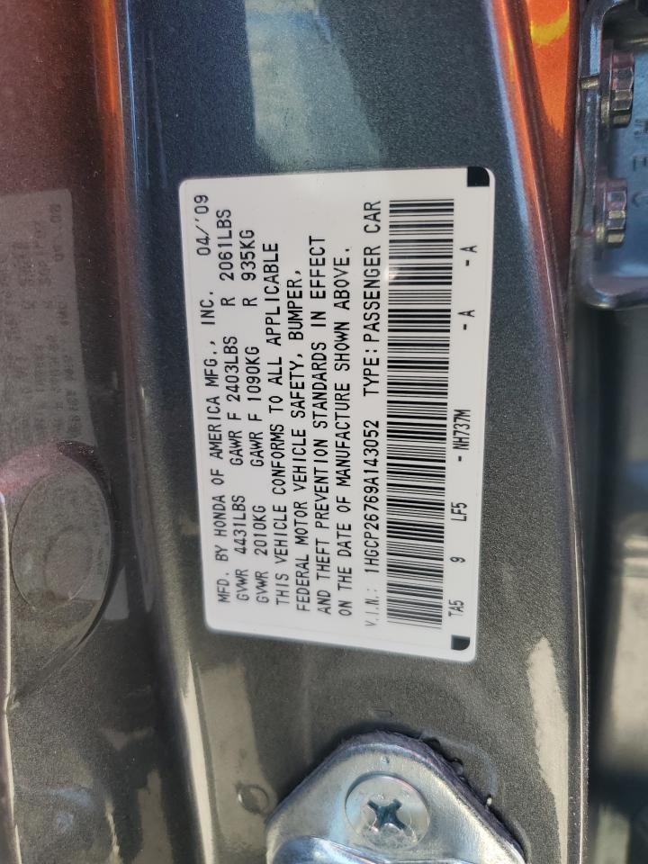 HONDA ACCORD 2009 VIN 1HGCP26769A143052 photo 12