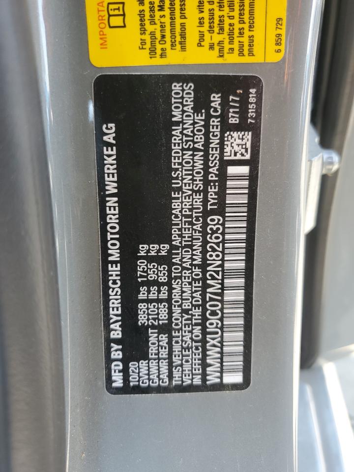 2021 Mini Cooper S VIN: WMWXU9C07M2N82639 Lot: 62487635