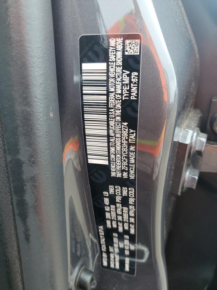 2017 Fiat 500X Trekking VIN: ZFBCFYCB3HP598274 Lot: 62230635