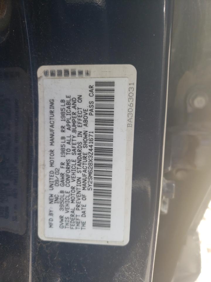 2003 Pontiac Vibe VIN: 5Y2SM628X3Z441671 Lot: 61848735