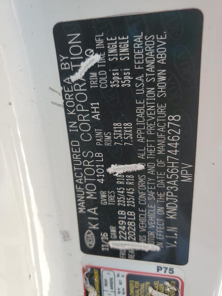 KIA SOUL 2017 VIN KNDJP3A56H7446278 photo 12