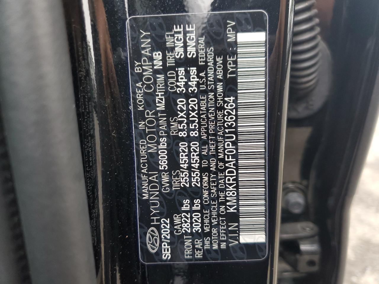 2023 Hyundai Ioniq 5 Limited VIN: KM8KRDAF0PU136264 Lot: 62454465