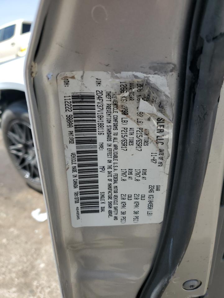 2008 Dodge Magnum Sxt VIN: 2D4FV37V18H188116 Lot: 60707815