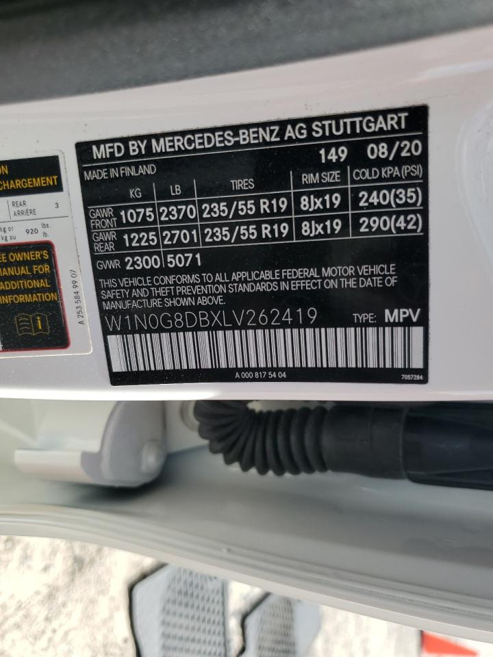 2020 Mercedes-Benz Glc 300 VIN: W1N0G8DBXLV262419 Lot: 61357325