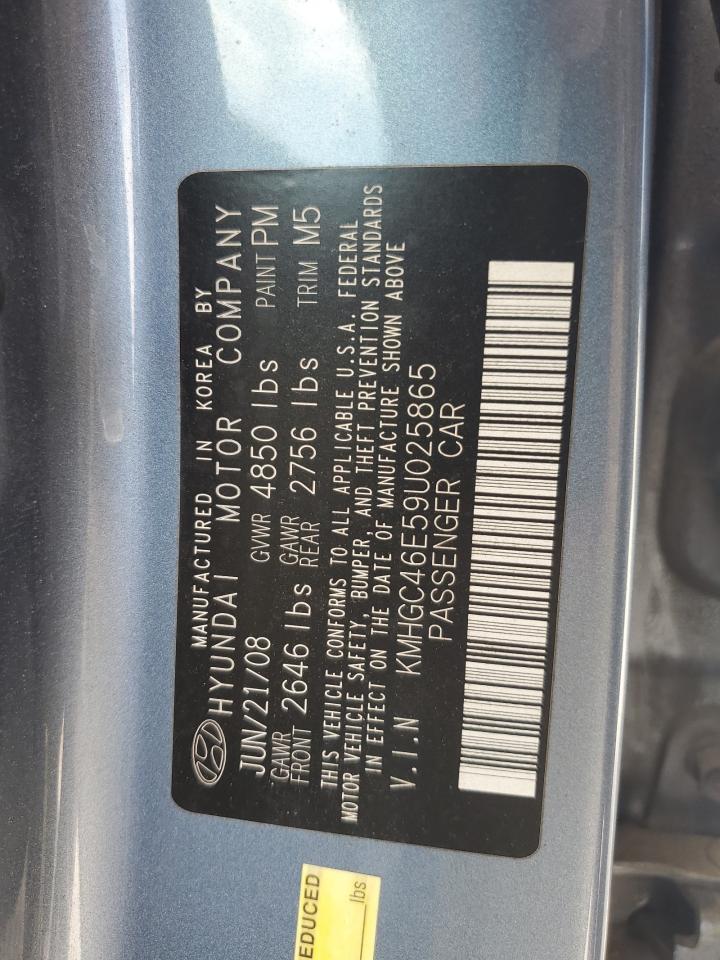 2009 Hyundai Genesis 3.8L VIN: KMHGC46E59U025865 Lot: 62866035