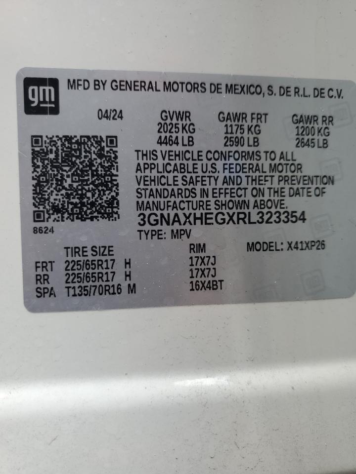 2024 Chevrolet Equinox Ls VIN: 3GNAXHEGXRL323354 Lot: 61357125