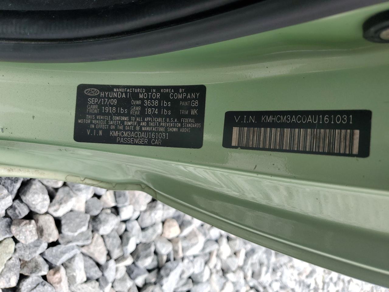 2010 Hyundai Accent Blue VIN: KMHCM3AC0AU161031 Lot: 63187505