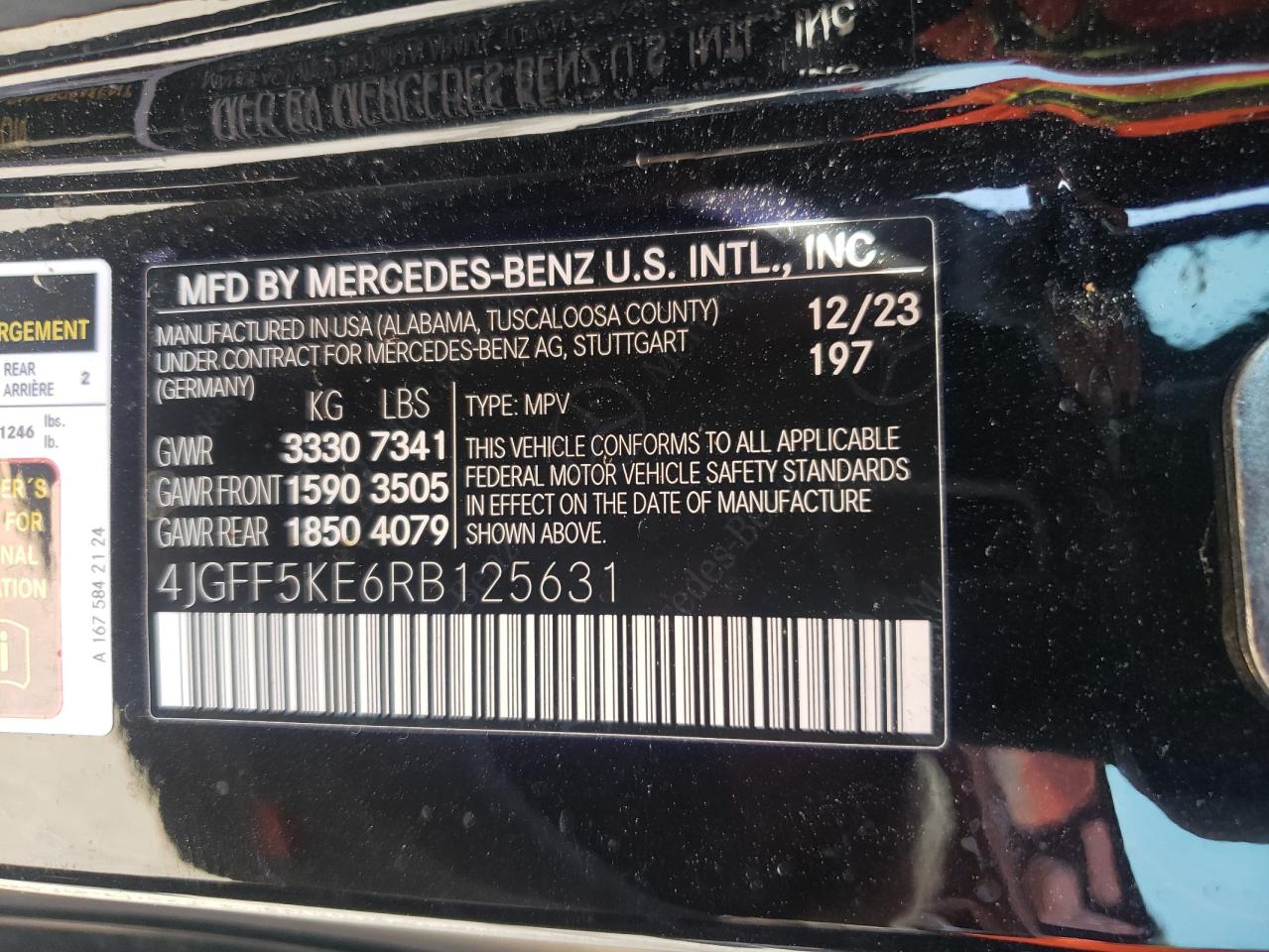 2024 Mercedes-Benz Gls 450 4Matic VIN: 4JGFF5KE6RB125631 Lot: 60215285