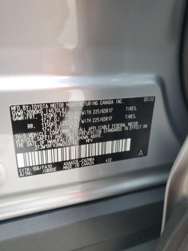TOYOTA RAV4 2022 VIN 2T3W1RFV3NW203742 photo 14