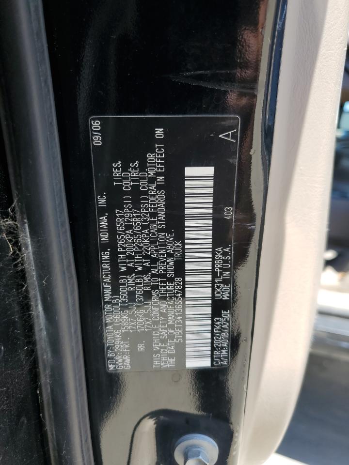 2006 Toyota Tundra Double Cab Sr5 VIN: 5TBET34136S547828 Lot: 61475695