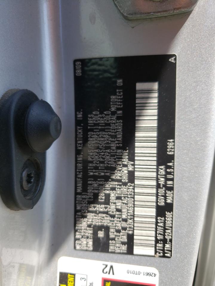 2009 Toyota Venza VIN: 4T3ZK11A69U013942 Lot: 62220635
