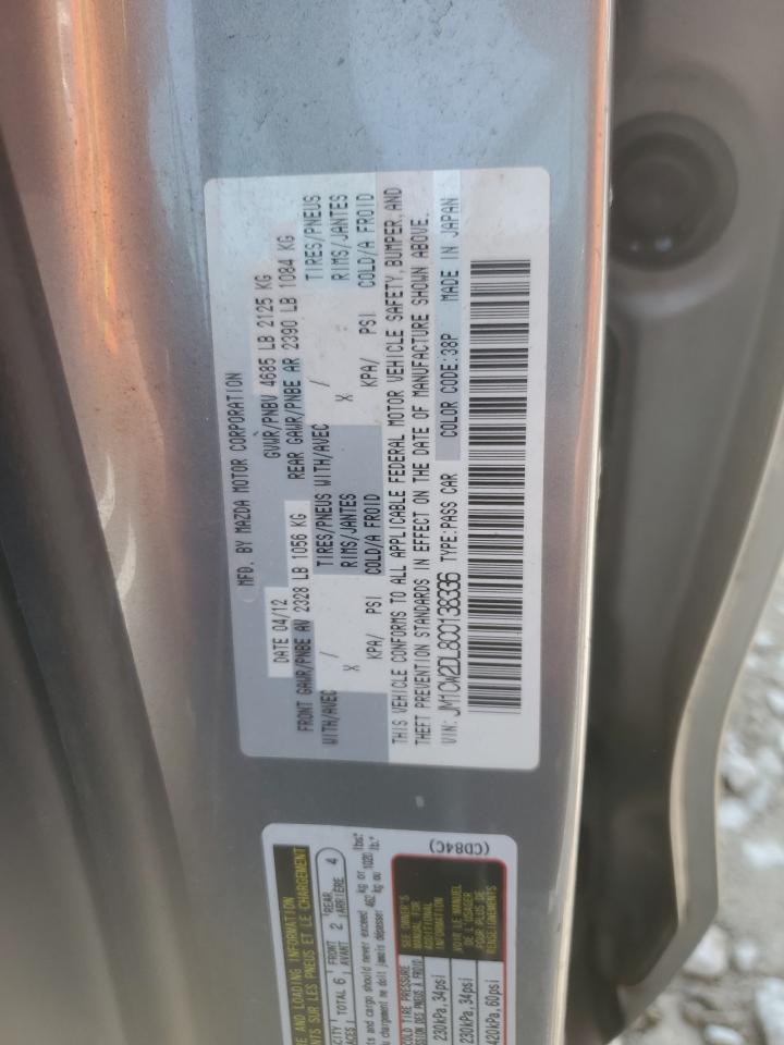2012 Mazda 5 VIN: JM1CW2DL8C0138336 Lot: 60175225