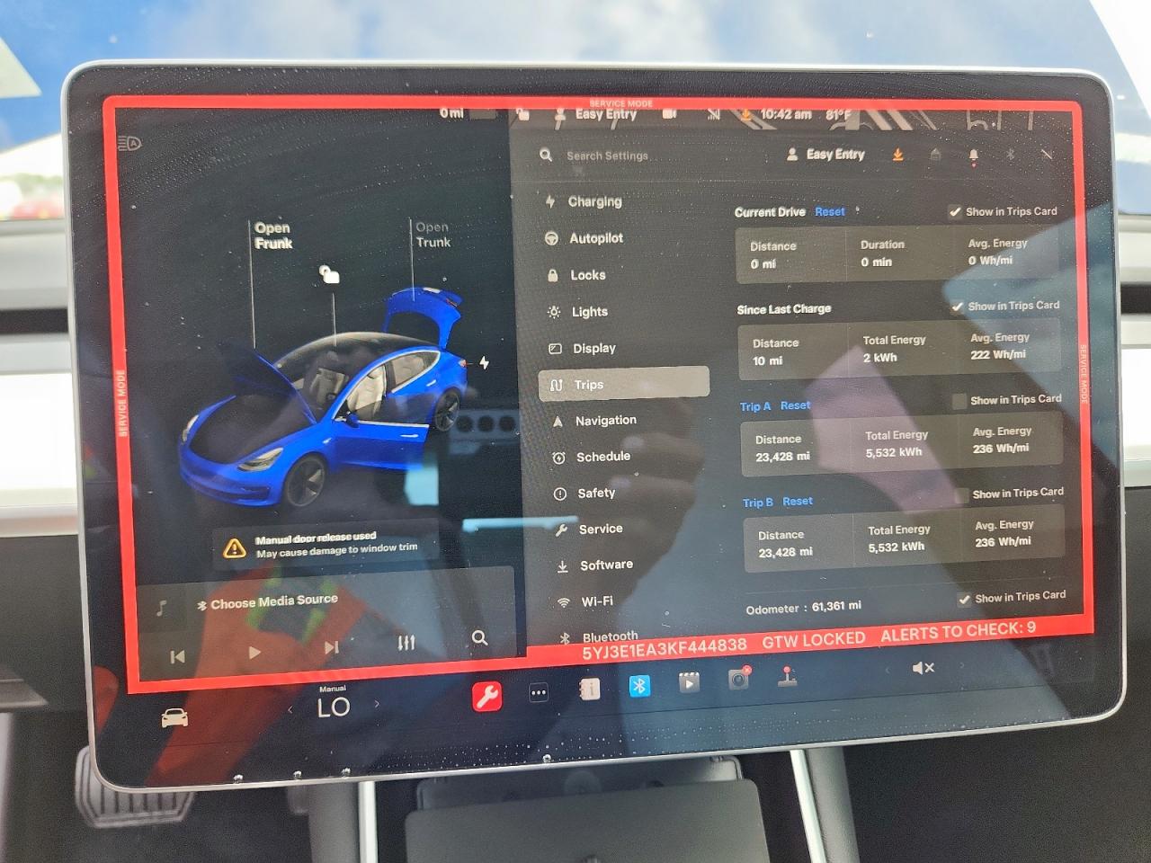 TESLA MODEL 3 2019 VIN 5YJ3E1EA3KF444838 фото 9