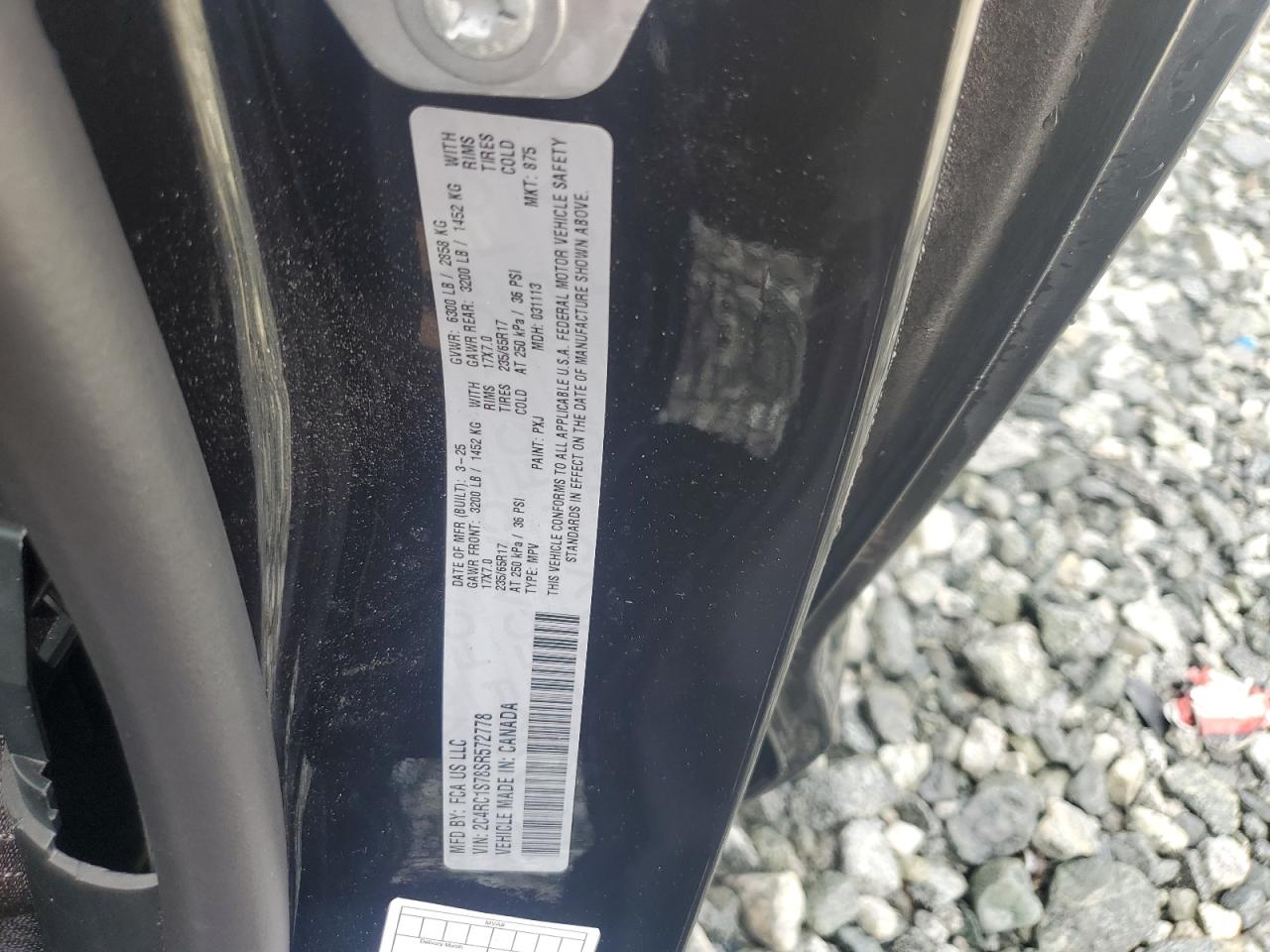 2025 Chrysler Pacifica Hybrid Select VIN: 2C4RC1S78SR572778 Lot: 61340395