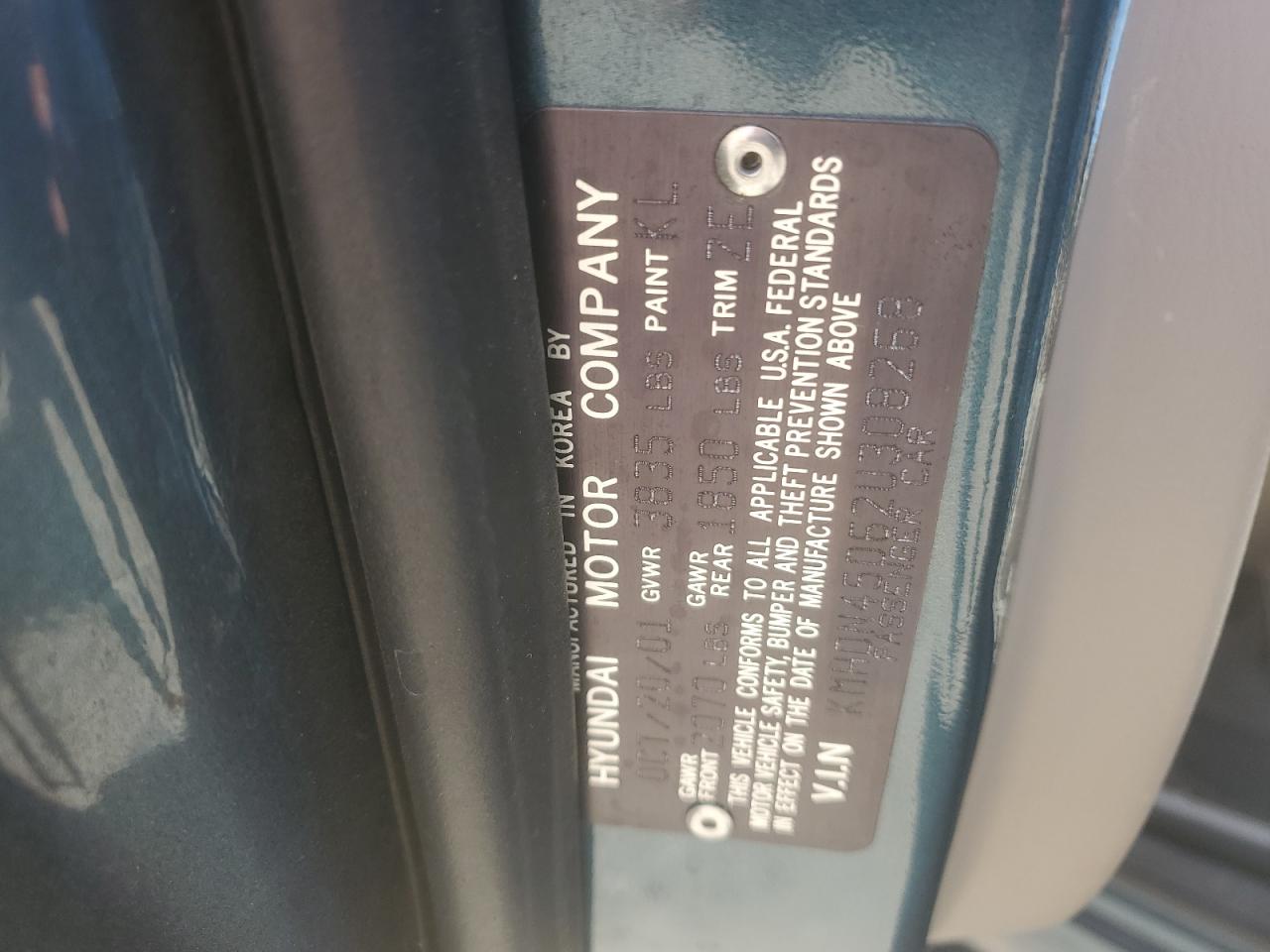 2002 Hyundai Elantra Gls VIN: KMHDN45D62U308268 Lot: 62879635