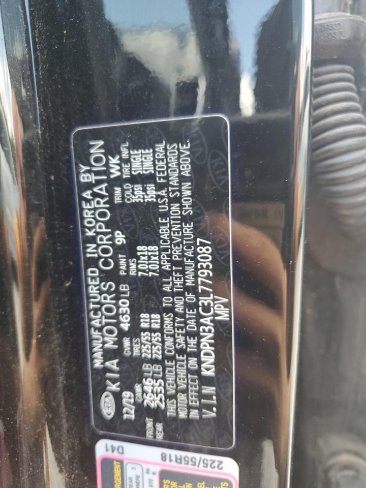 2020 Kia Sportage Ex VIN: KNDPN3AC3L7793087 Lot: 61628255