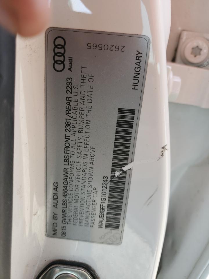 2016 Audi A3 Premium Plus VIN: WAUE8GFF1G1012243 Lot: 60489445