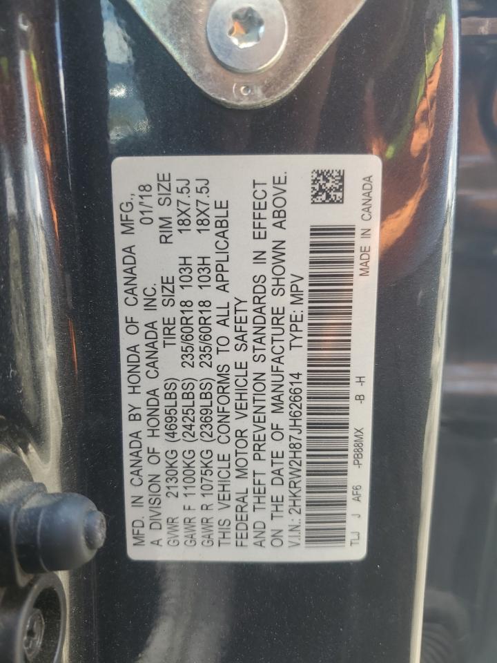 2018 Honda Cr-V Exl VIN: 2HKRW2H87JH626614 Lot: 62945955
