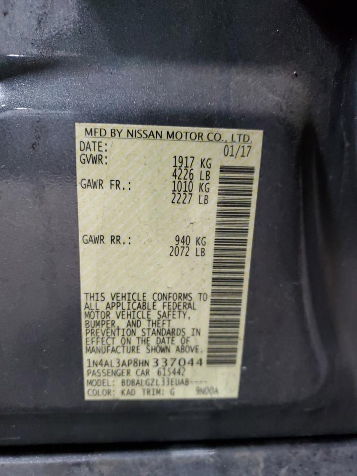 NISSAN ALTIMA 2017 VIN 1N4AL3AP8HN337044 photo 12