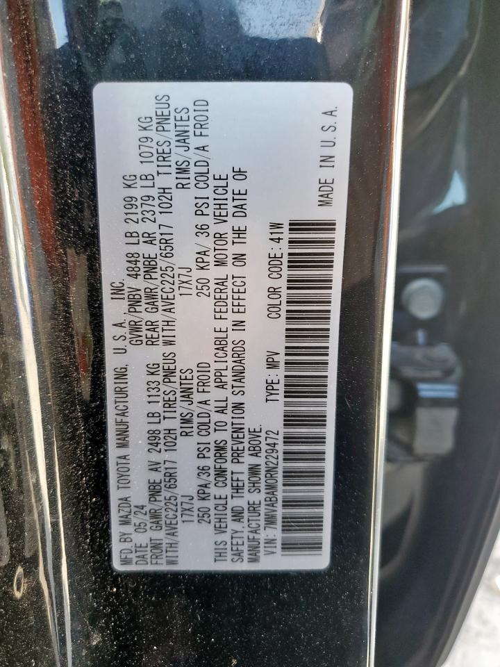 2024 Mazda Cx-50 Select VIN: 7MMVABAM0RN229472 Lot: 62413485