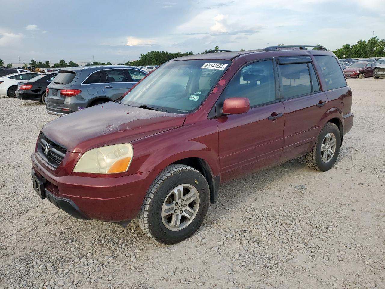 2003 Honda Pilot Exl red null gas 2HKYF18513H593690 photo #1