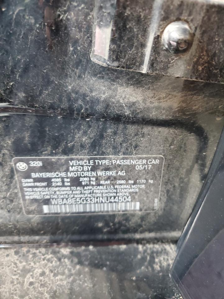 2017 BMW 320 Xi VIN: WBA8E5G33HNU44504 Lot: 76609404