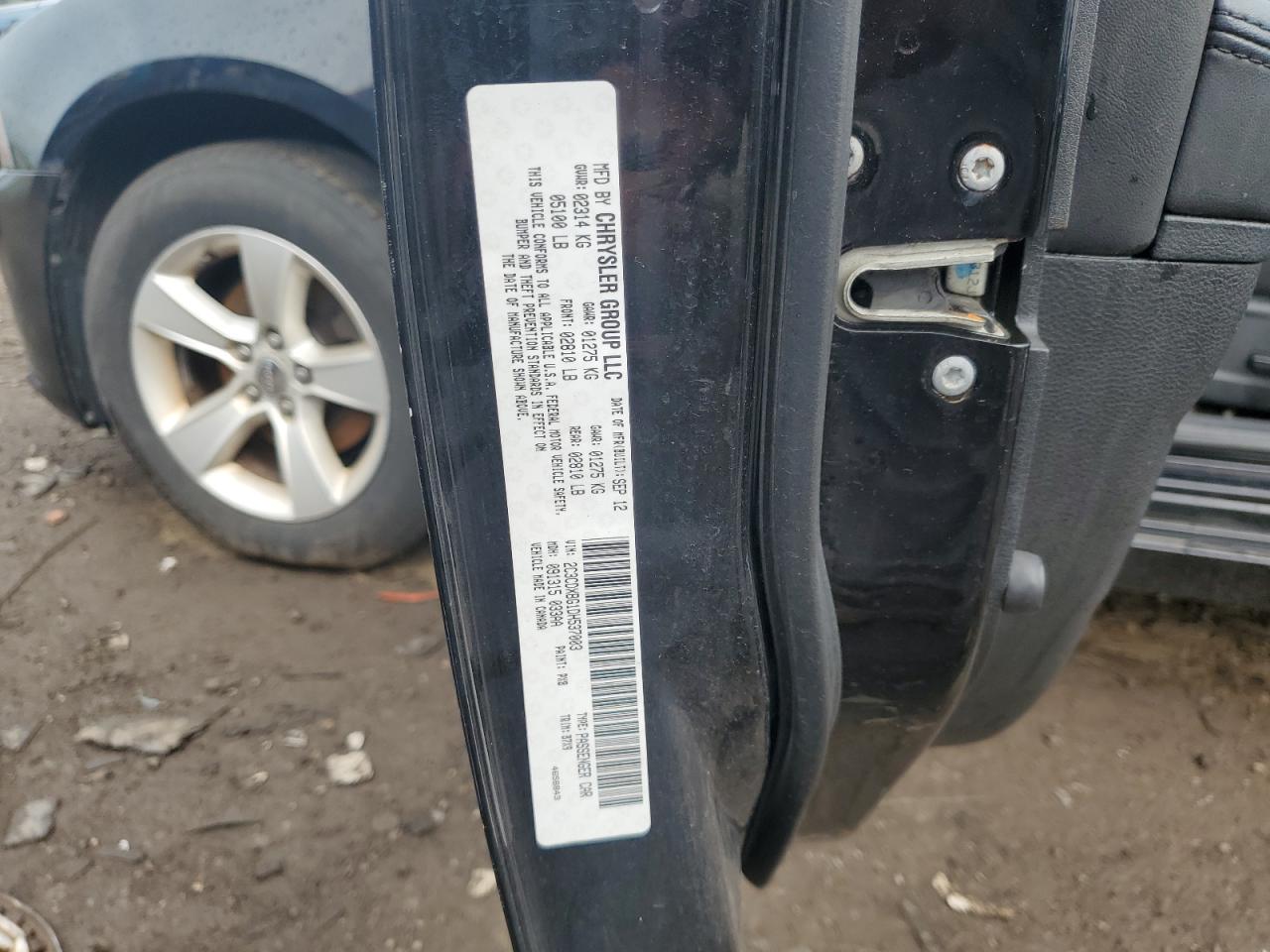 2013 Dodge Charger Se VIN: 2C3CDXBG1DH537003 Lot: 62025255
