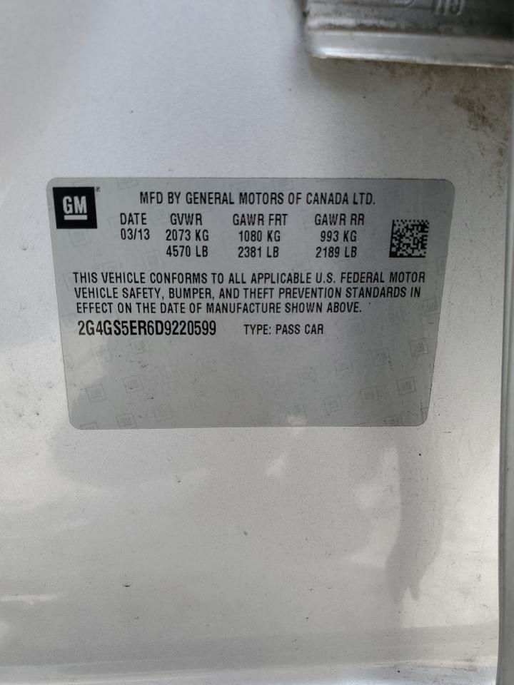2013 Buick Regal Premium VIN: 2G4GS5ER6D9220599 Lot: 60376125