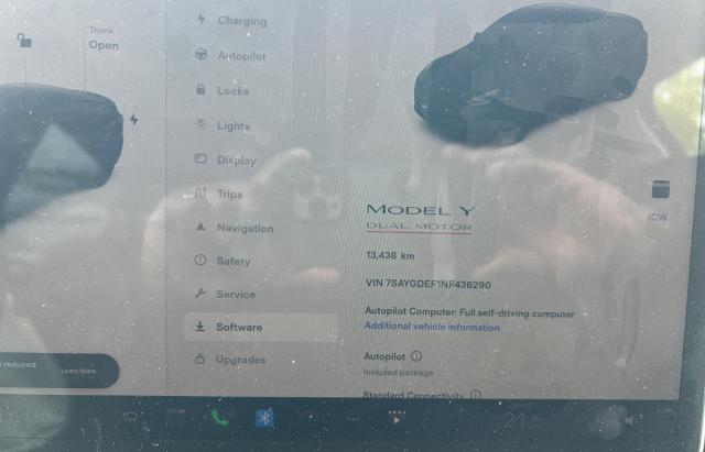  TESLA MODEL Y 2022 Biały