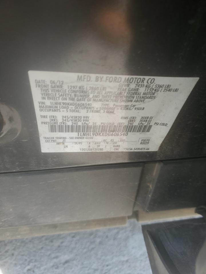 1LNHL9DKXDG606540 2013 Lincoln Mks