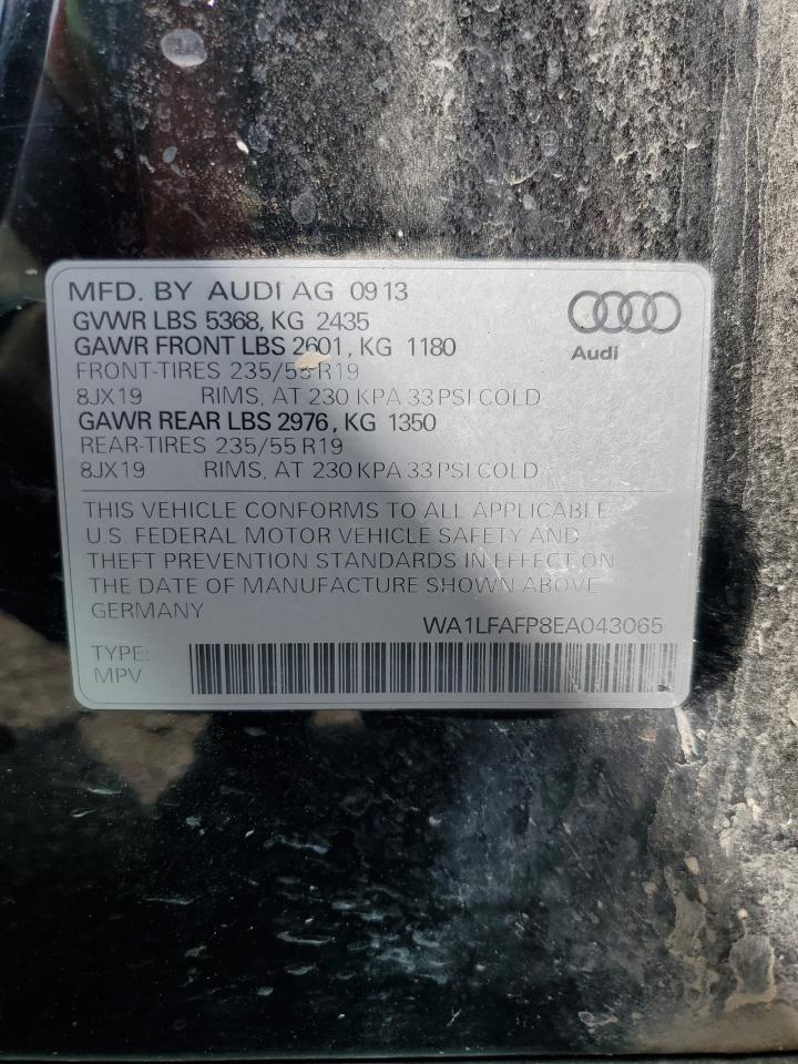 2014 Audi Q5 Premium Plus VIN: WA1LFAFP8EA043065 Lot: 60355315