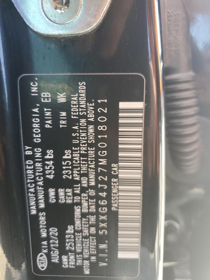 2021 Kia K5 Gt Line VIN: 5XXG64J27MG018021 Lot: 62137285