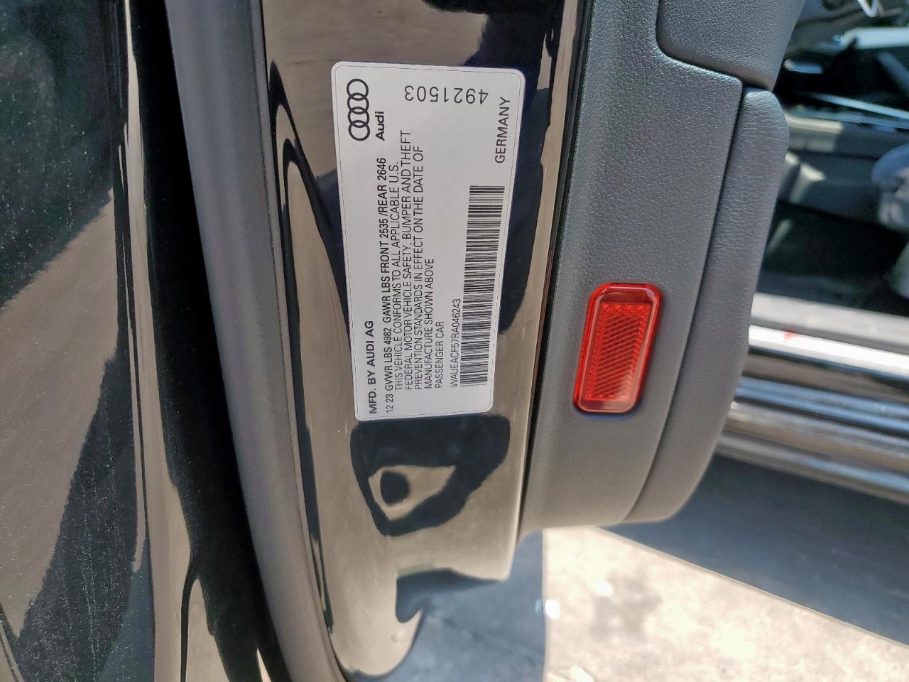 2024 Audi A5 Prestige 45 VIN: WAUEACF57RA046243 Lot: 60994125