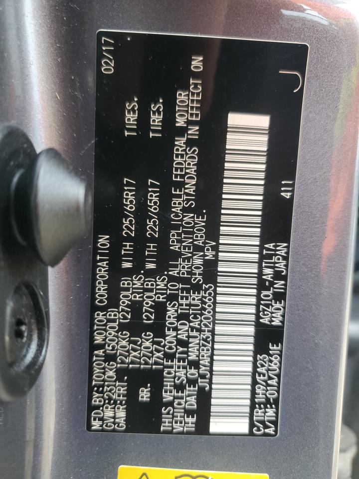 2017 Lexus Nx 200T Base VIN: JTJYARBZ3H2066653 Lot: 62872225