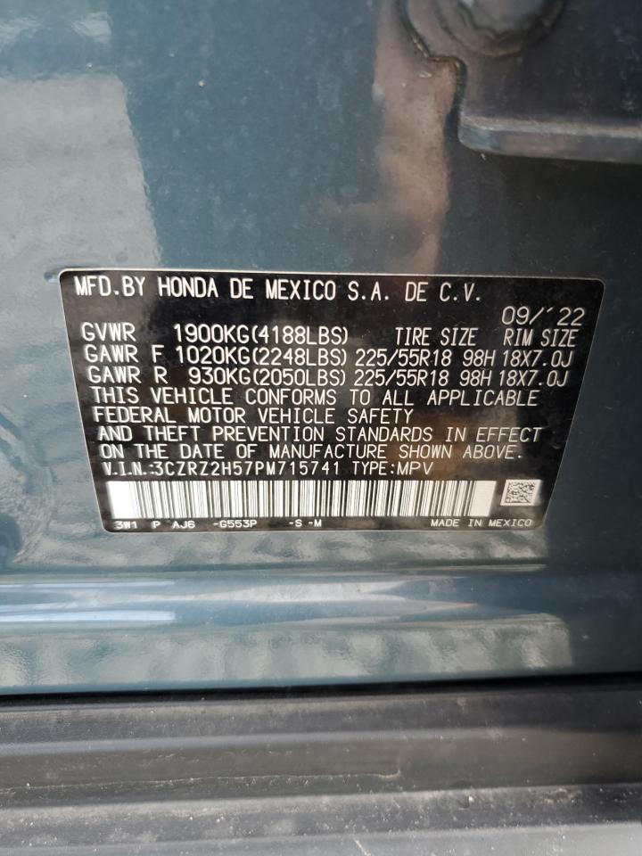 2023 Honda Hr-V Sport VIN: 3CZRZ2H57PM715741 Lot: 62164135