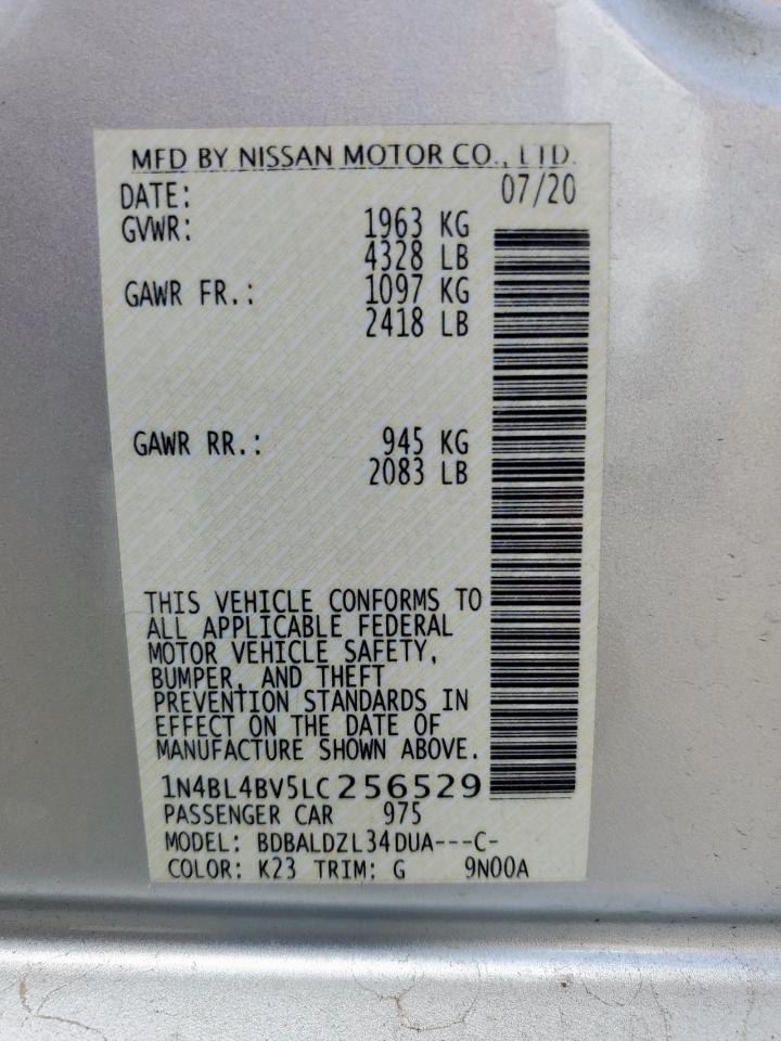 NISSAN ALTIMA 2020 VIN 1N4BL4BV5LC256529 photo 12