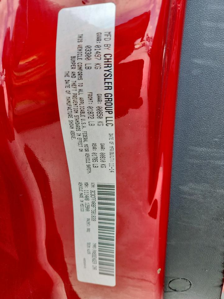 2015 Fiat 500 Pop VIN: 3C3FFAR8FT581839 Lot: 59895855