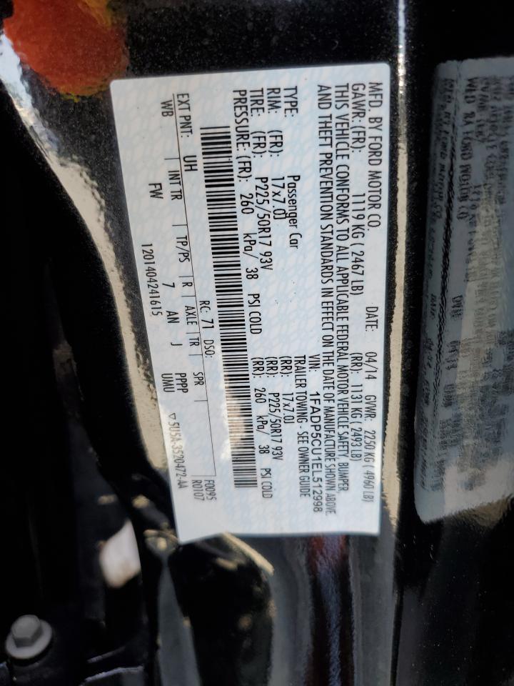 2014 Ford C-Max Premium VIN: 1FADP5CU1EL512998 Lot: 60514845