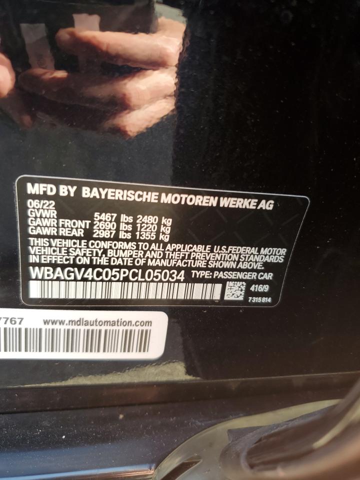 2023 BMW 840Xi VIN: WBAGV4C05PCL05034 Lot: 60471075