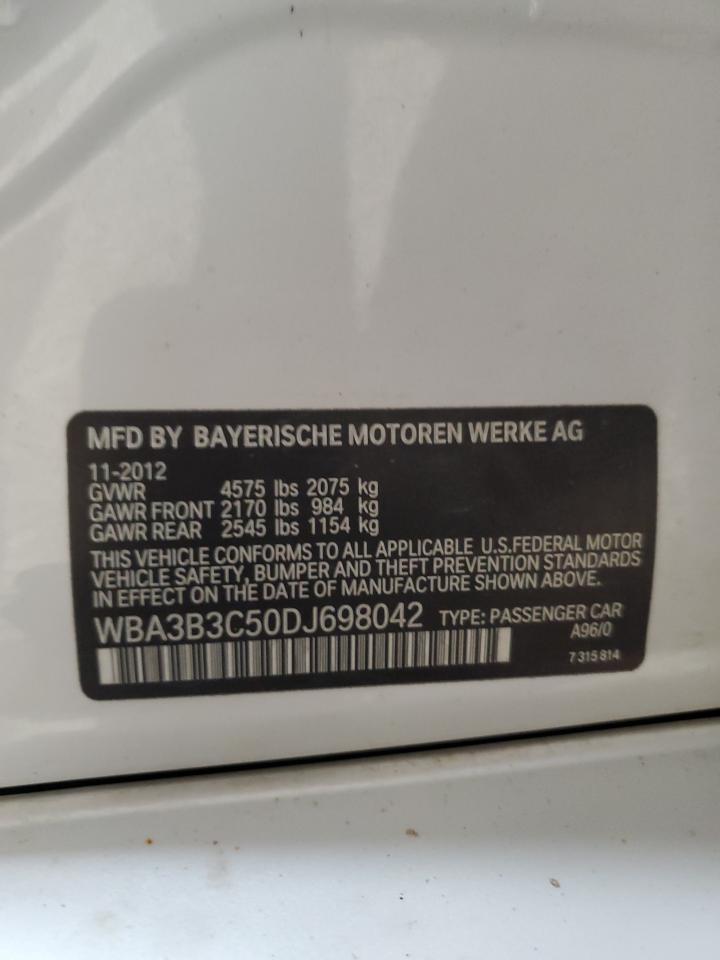 2013 BMW 328 Xi VIN: WBA3B3C50DJ698042 Lot: 60258455