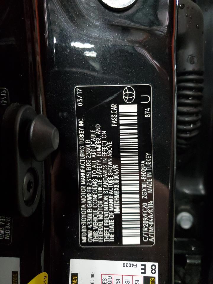 2018 Toyota C-Hr Xle VIN: NMTKHMBX8JR004619 Lot: 61967005
