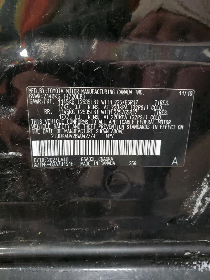 TOYOTA RAV4 2011 VIN 2T3DK4DV2BW042774 photo 14